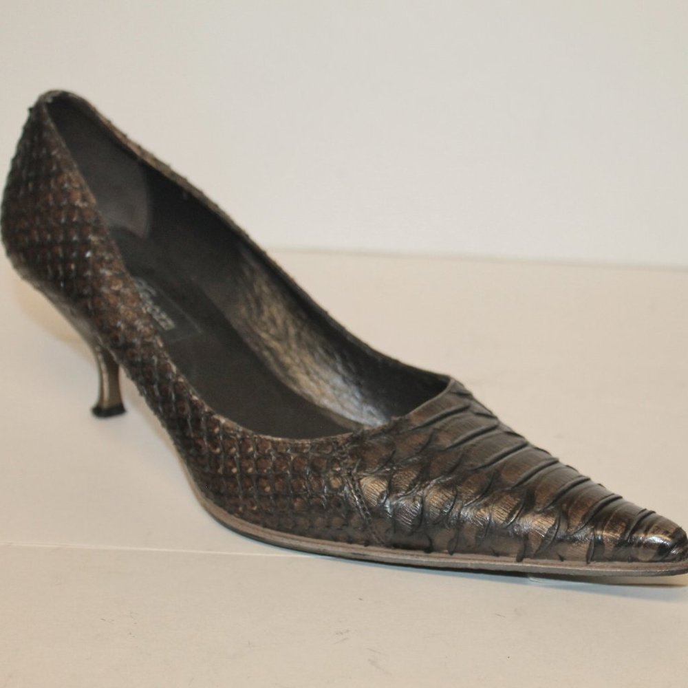 Alberto Gozzi Genuine Python Heels Shoes - Picture 4 of 15